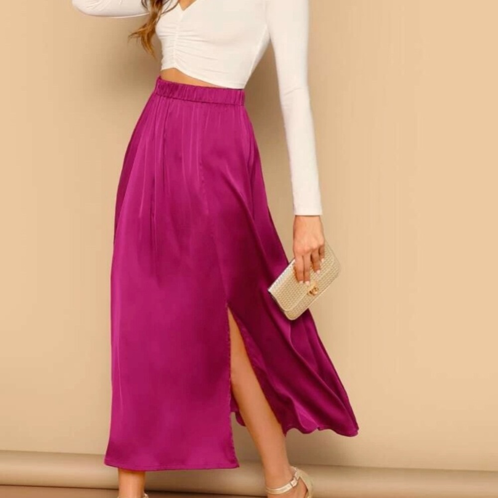 Satin maxi skirt from SHEIN